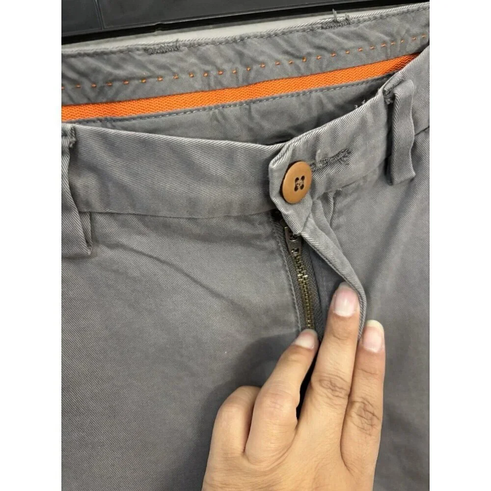 Tommy Bahama Preppy Chino Shorts Gray Men 34 Classic Fit